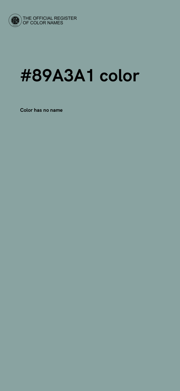 #89A3A1 color image