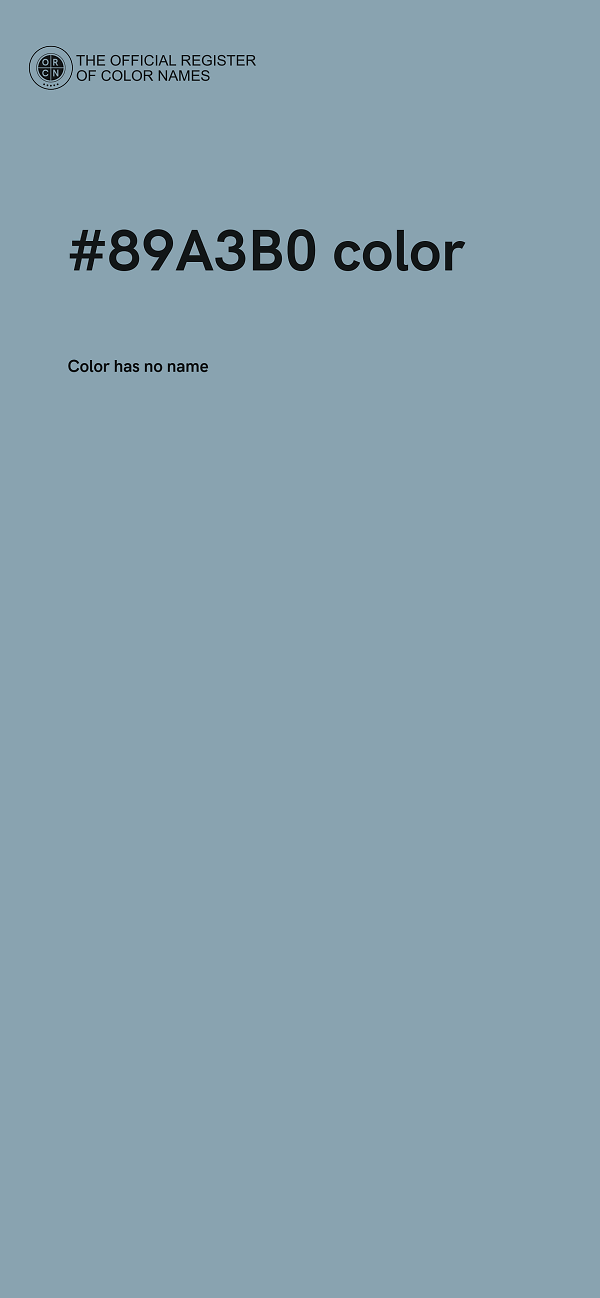 #89A3B0 color image