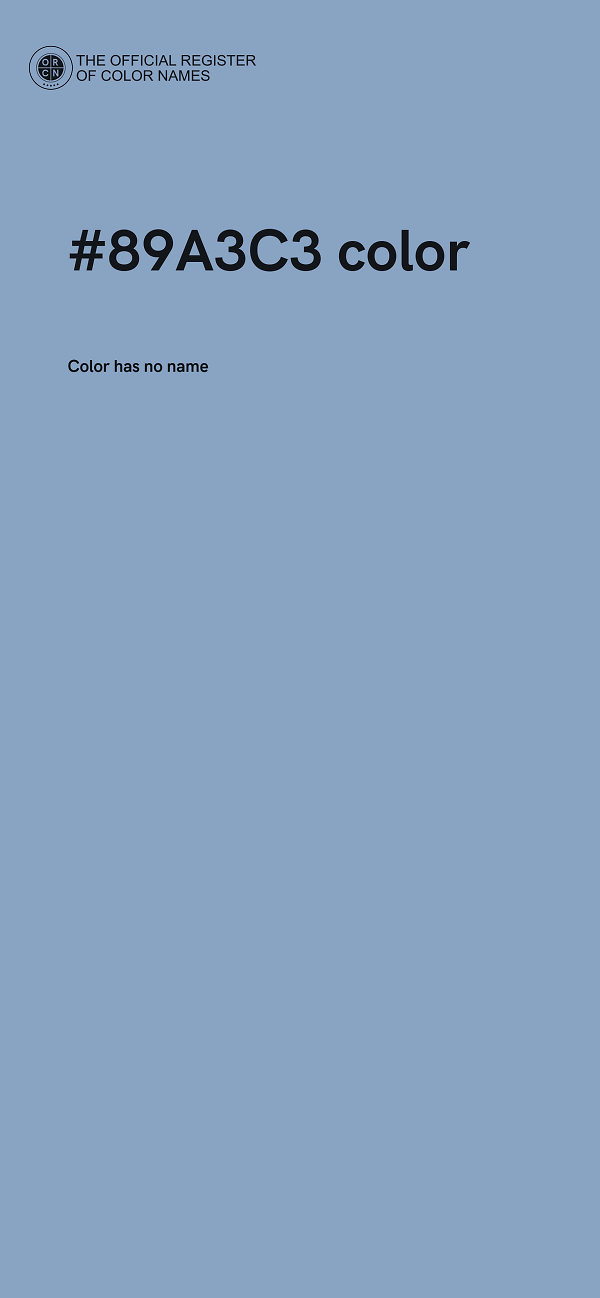 #89A3C3 color image