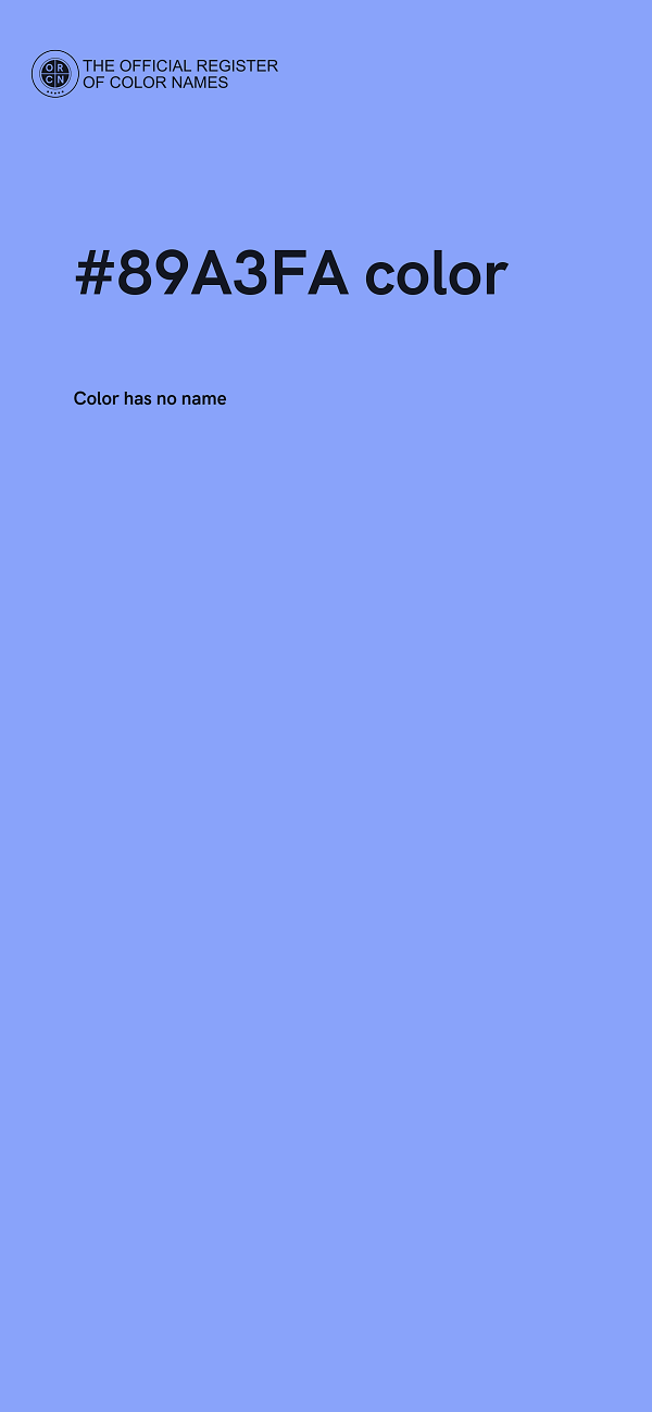 #89A3FA color image