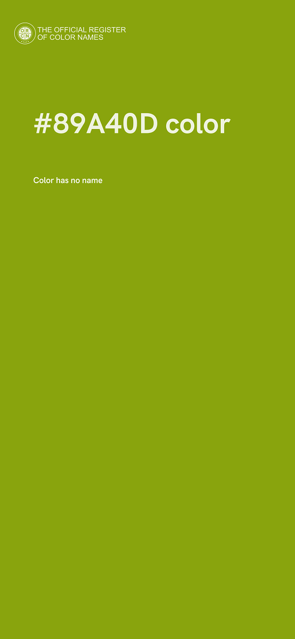 #89A40D color image