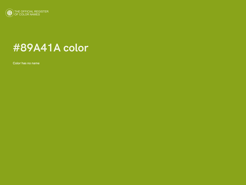 #89A41A color image