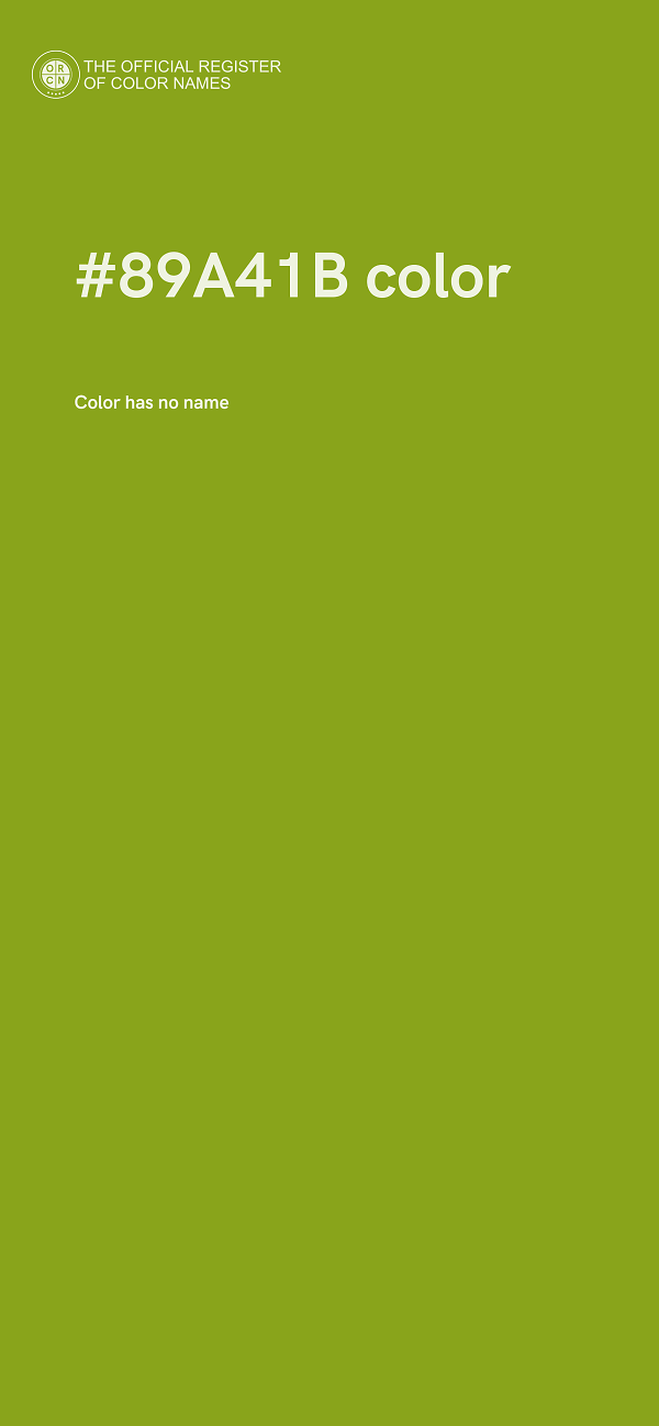 #89A41B color image