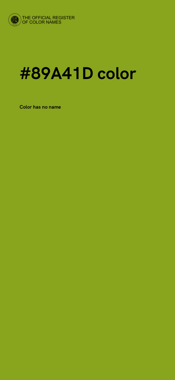 #89A41D color image