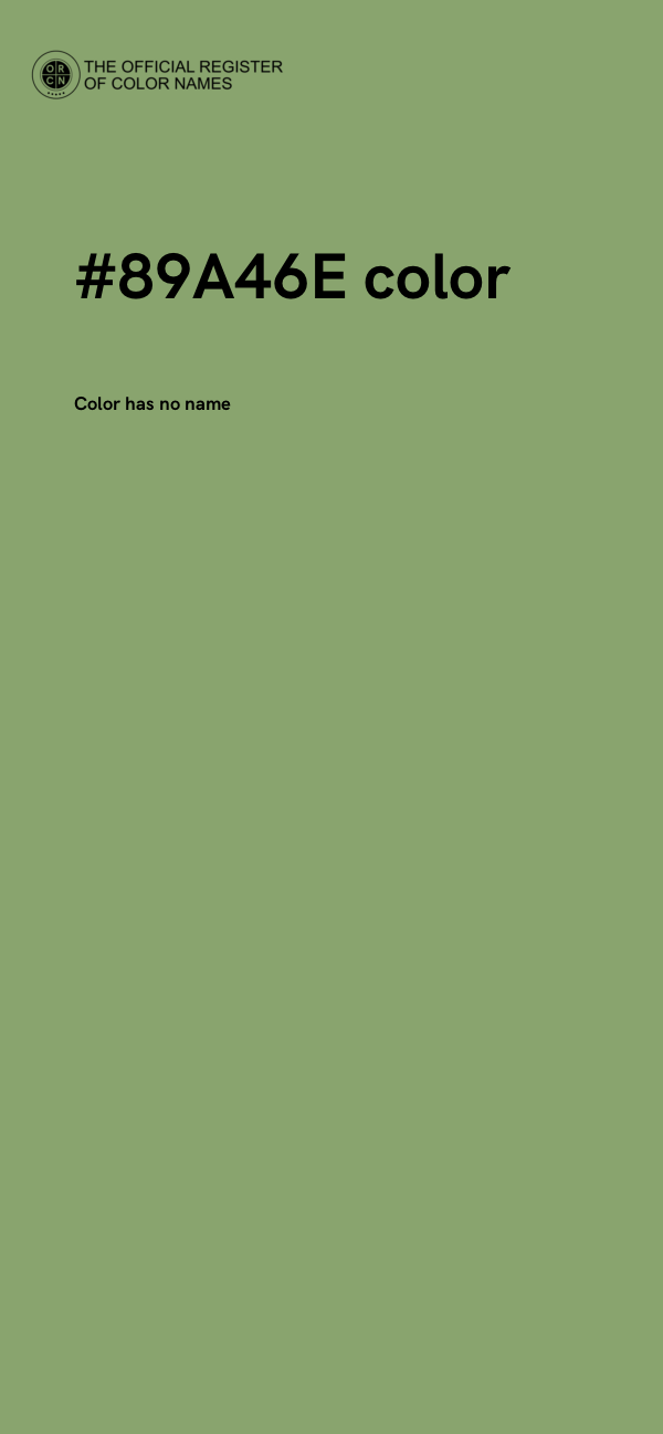 #89A46E color image