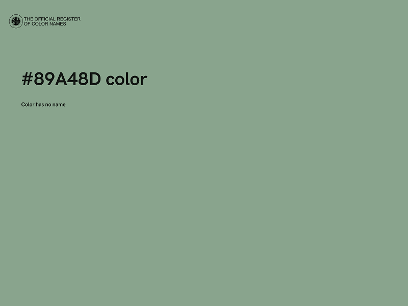 #89A48D color image