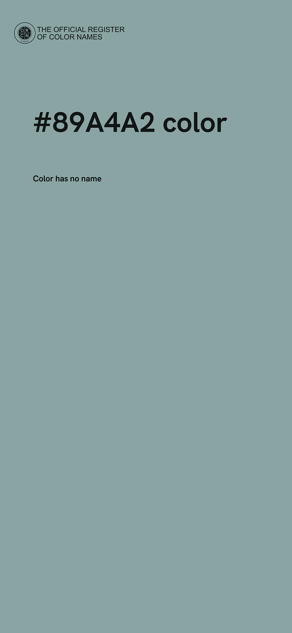 #89A4A2 color image