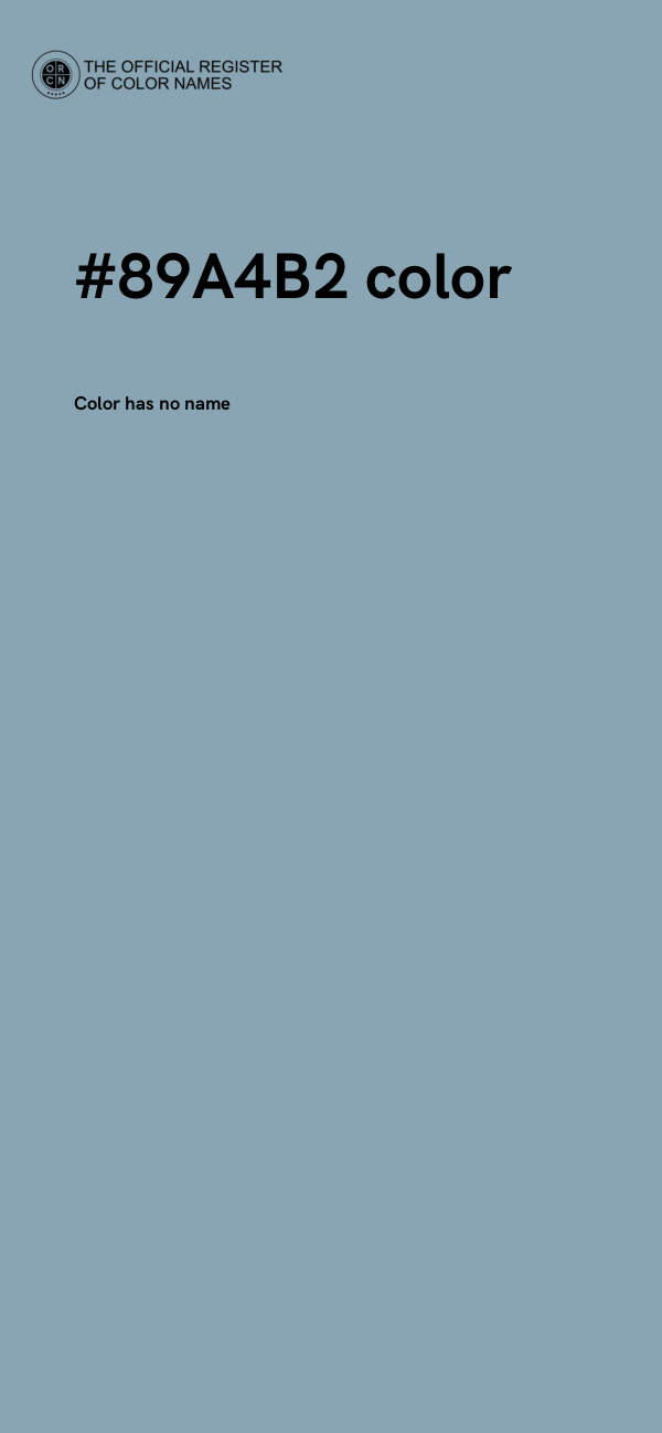 #89A4B2 color image