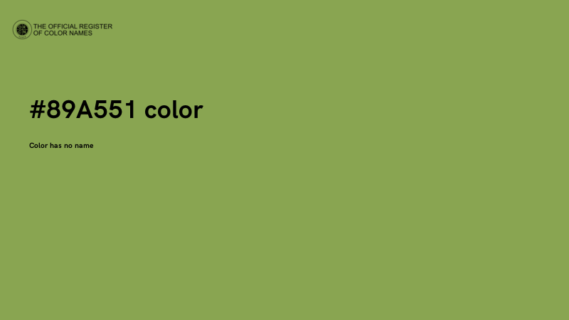 #89A551 color image