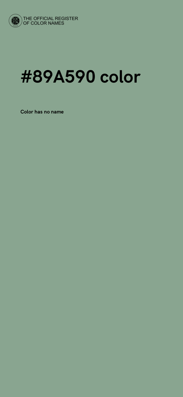 #89A590 color image