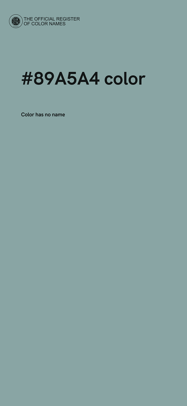 #89A5A4 color image