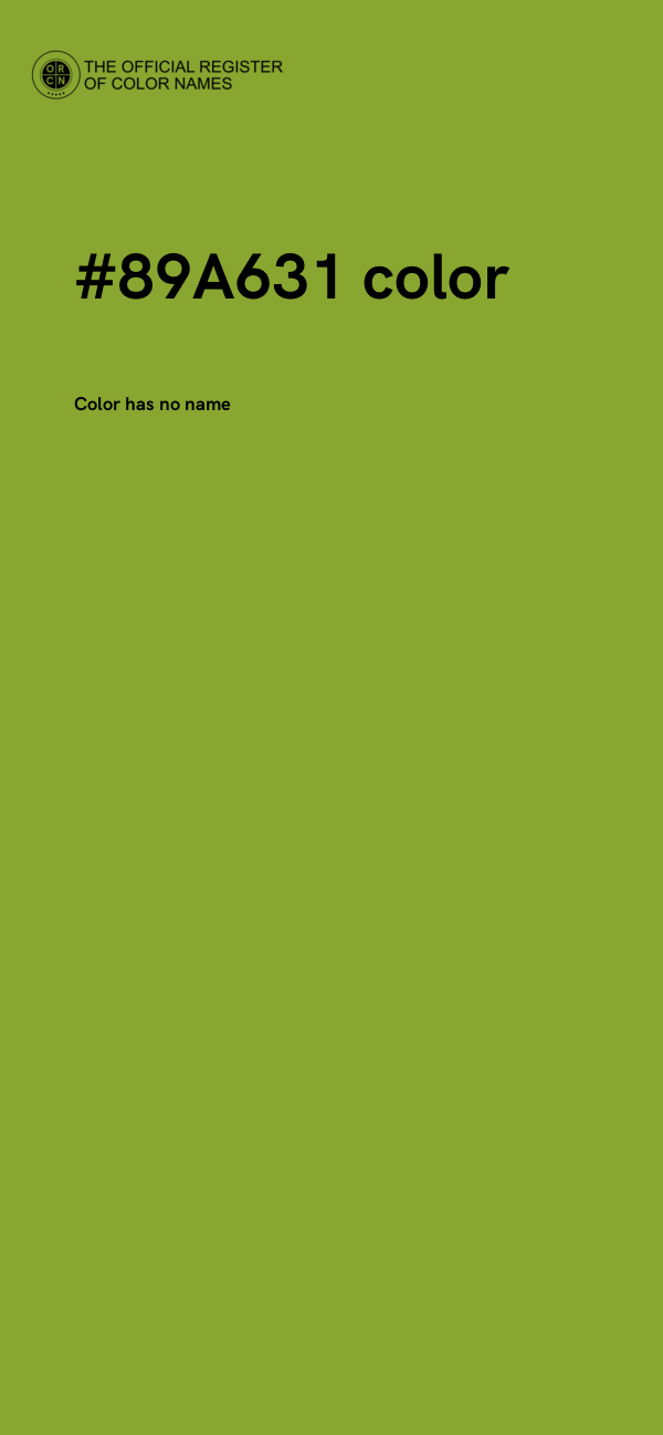 #89A631 color image