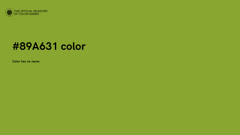 #89A631 color image