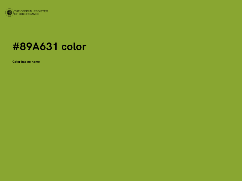 #89A631 color image