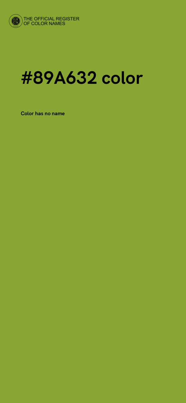 #89A632 color image