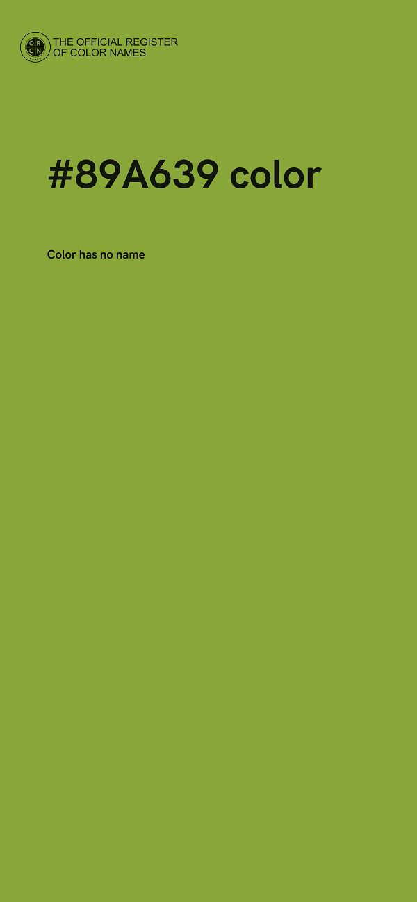 #89A639 color image