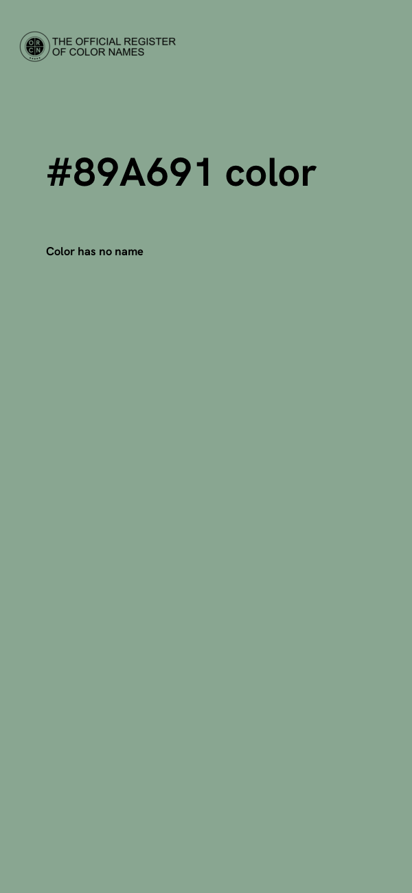 #89A691 color image