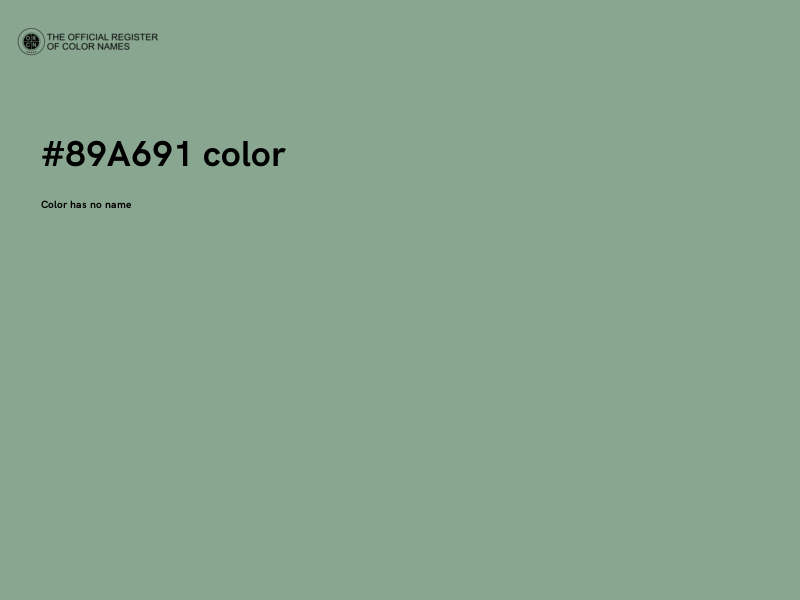 #89A691 color image