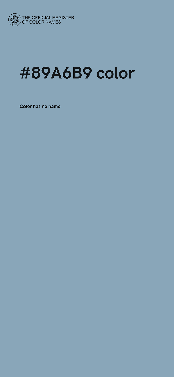 #89A6B9 color image