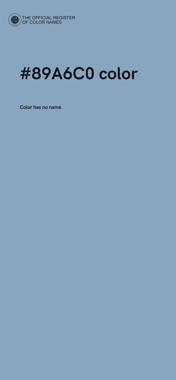 #89A6C0 color image