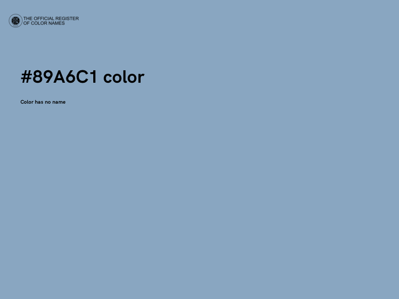 #89A6C1 color image