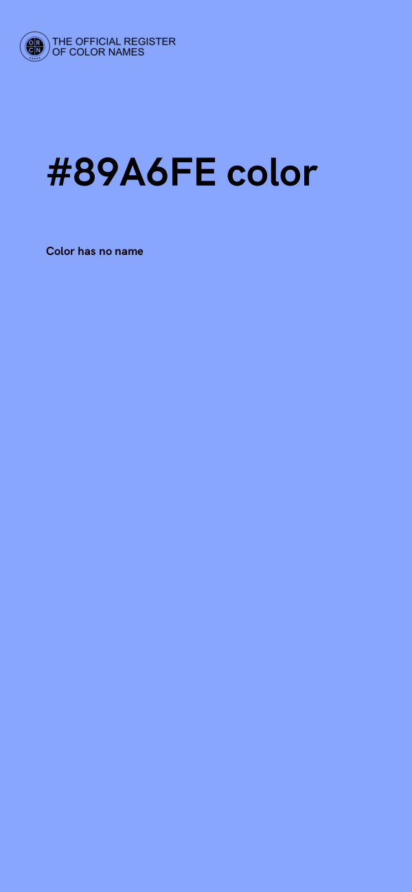 #89A6FE color image