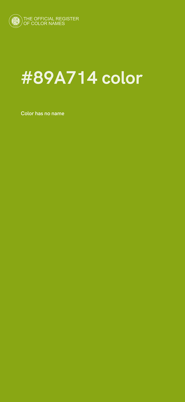 #89A714 color image