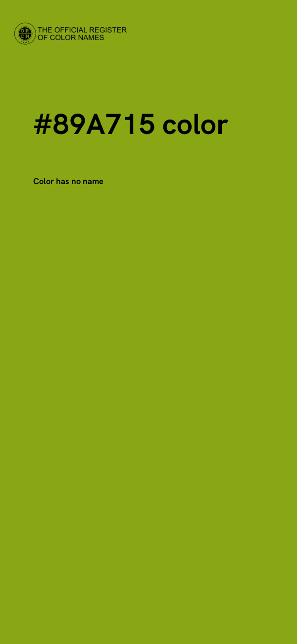 #89A715 color image