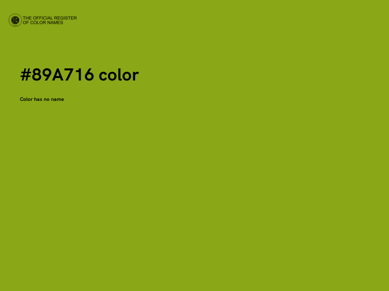 #89A716 color image