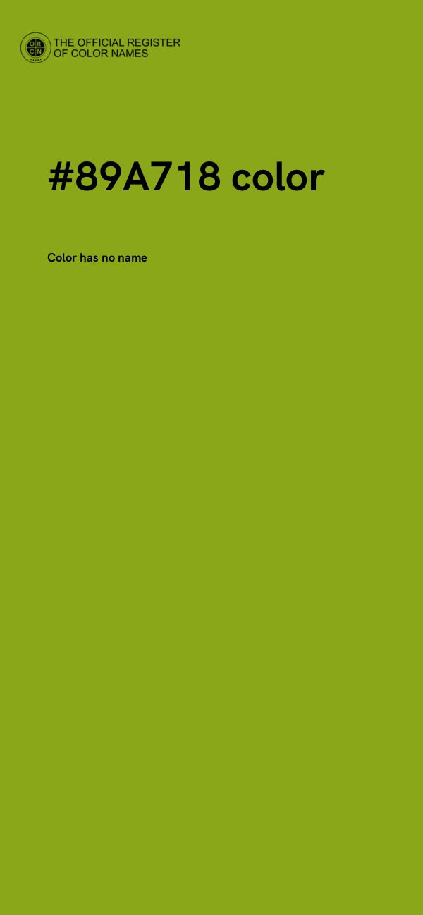 #89A718 color image