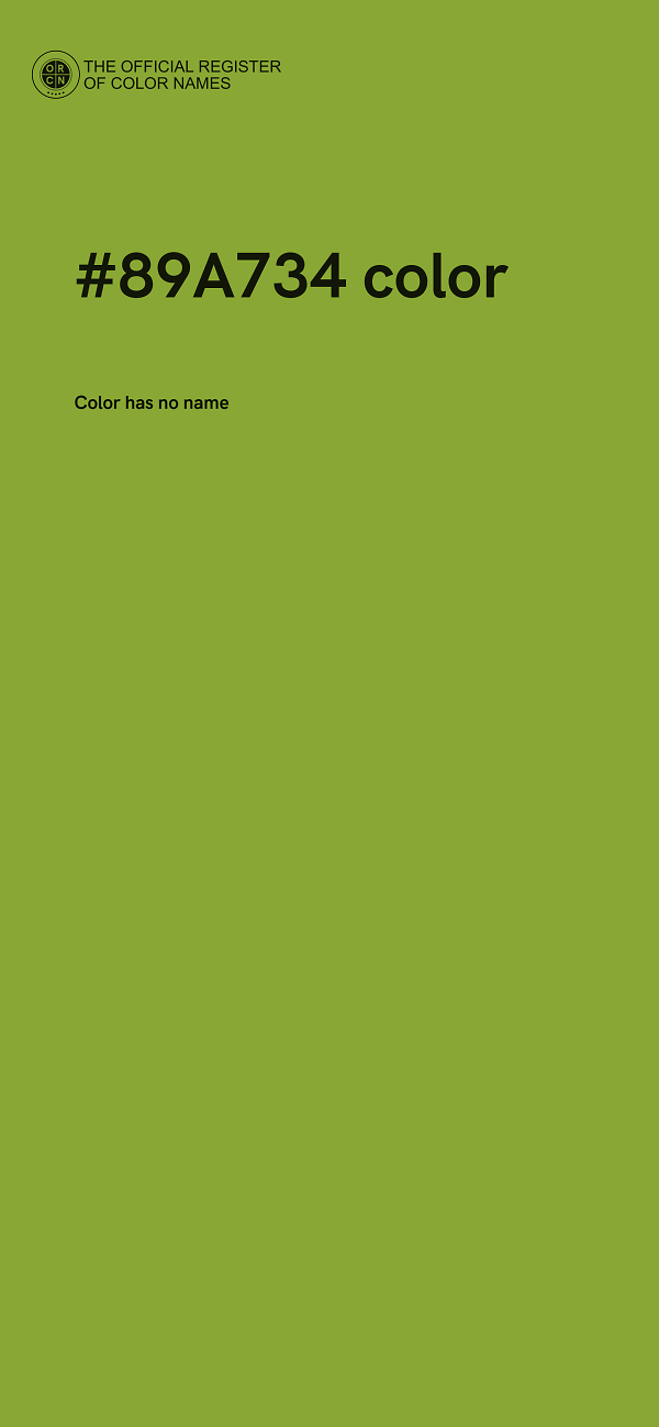 #89A734 color image