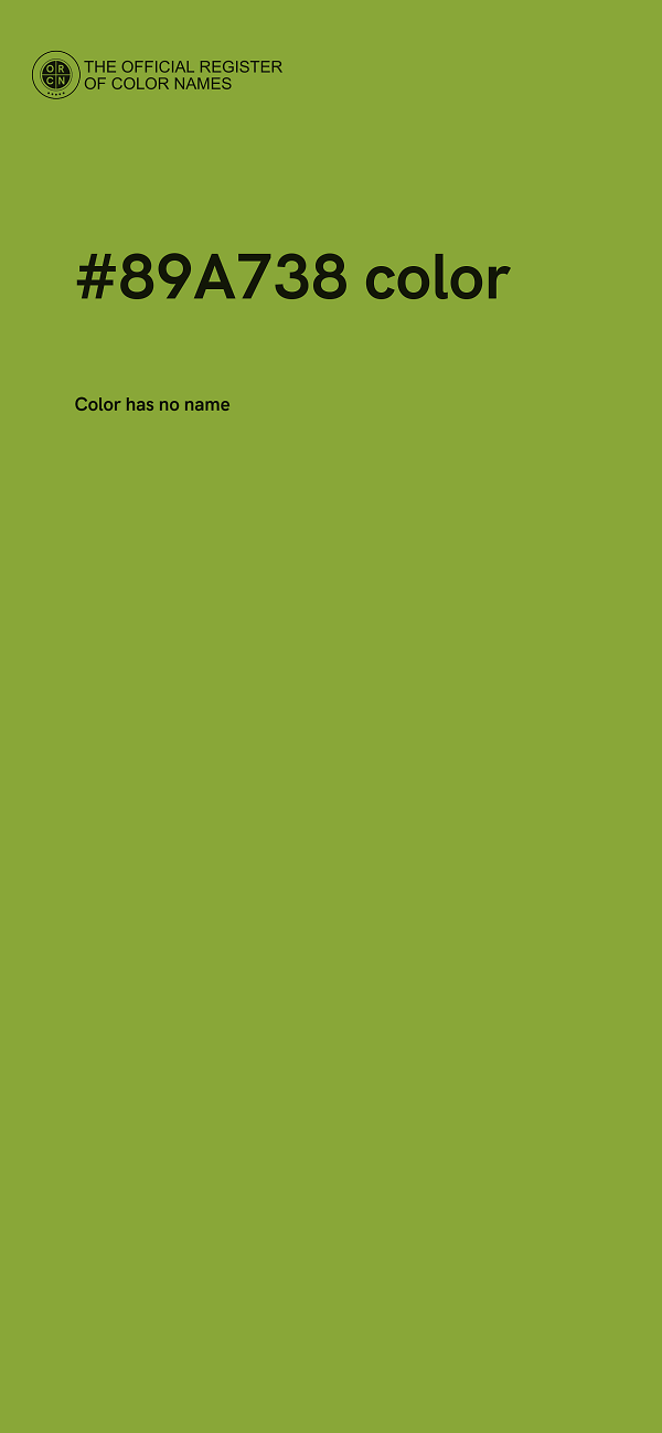 #89A738 color image