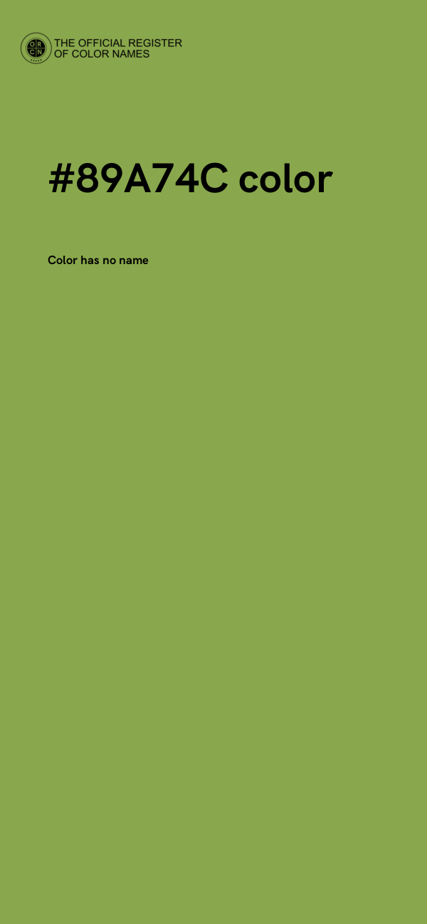 #89A74C color image