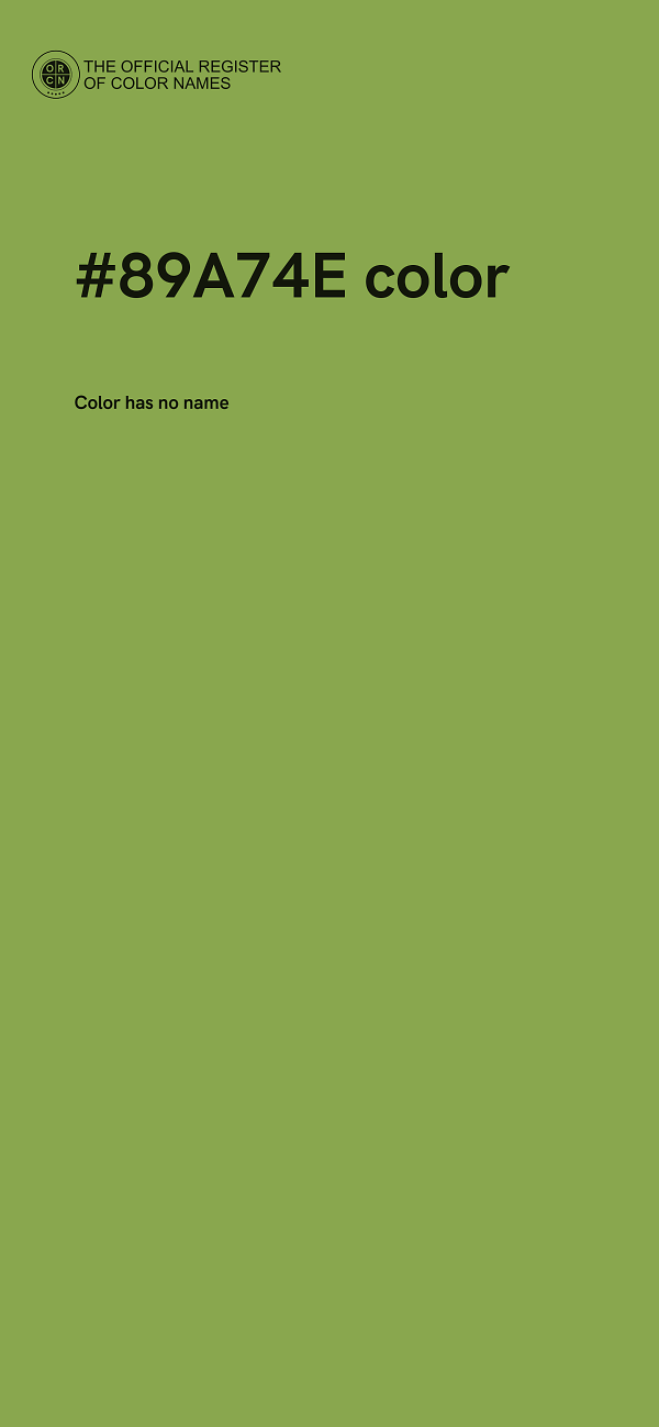 #89A74E color image