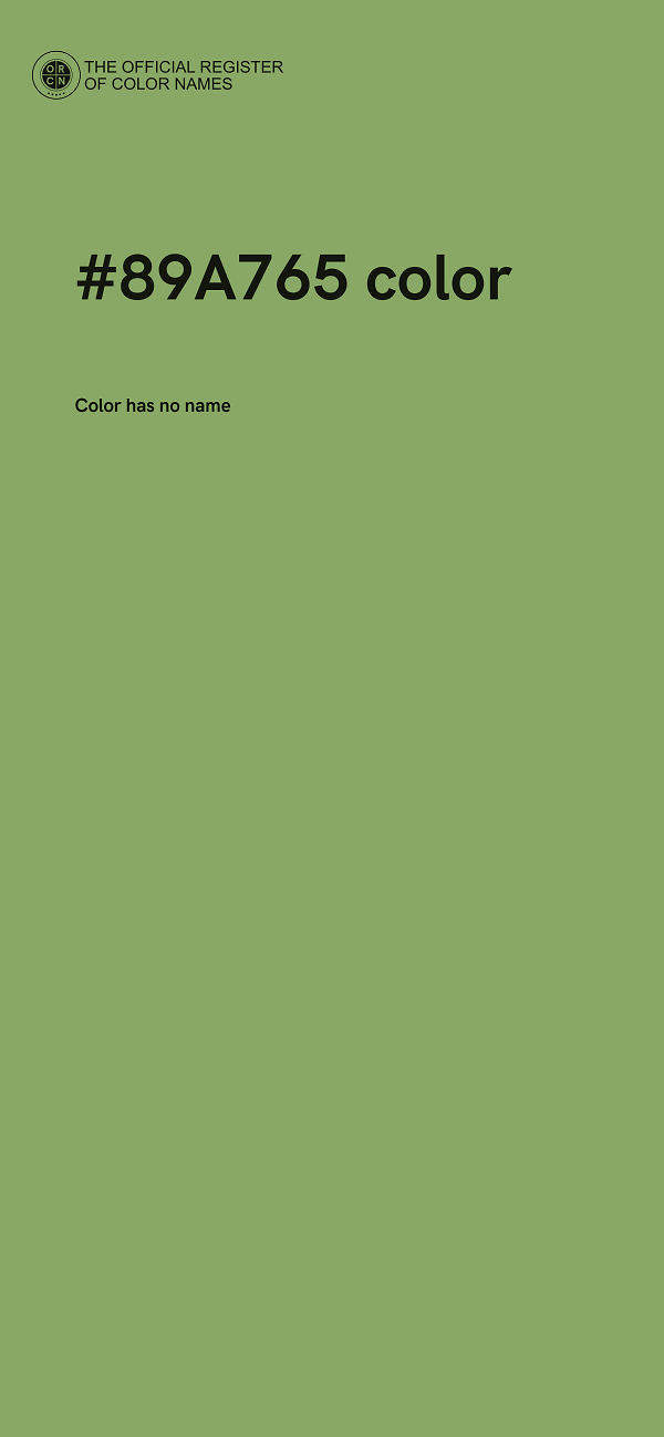 #89A765 color image