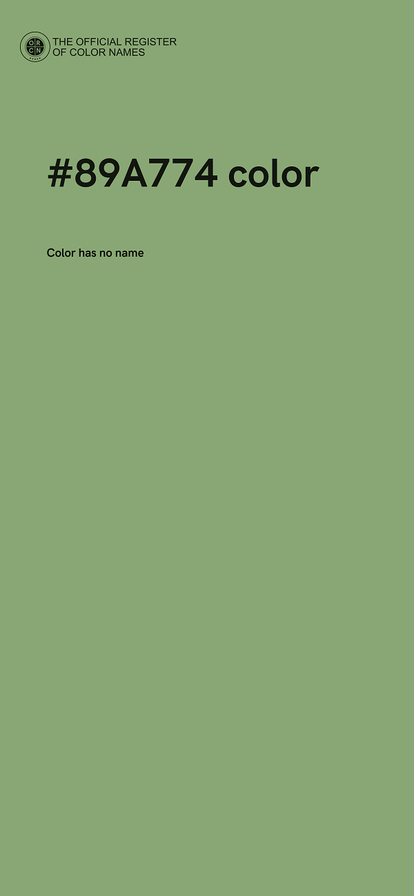 #89A774 color image