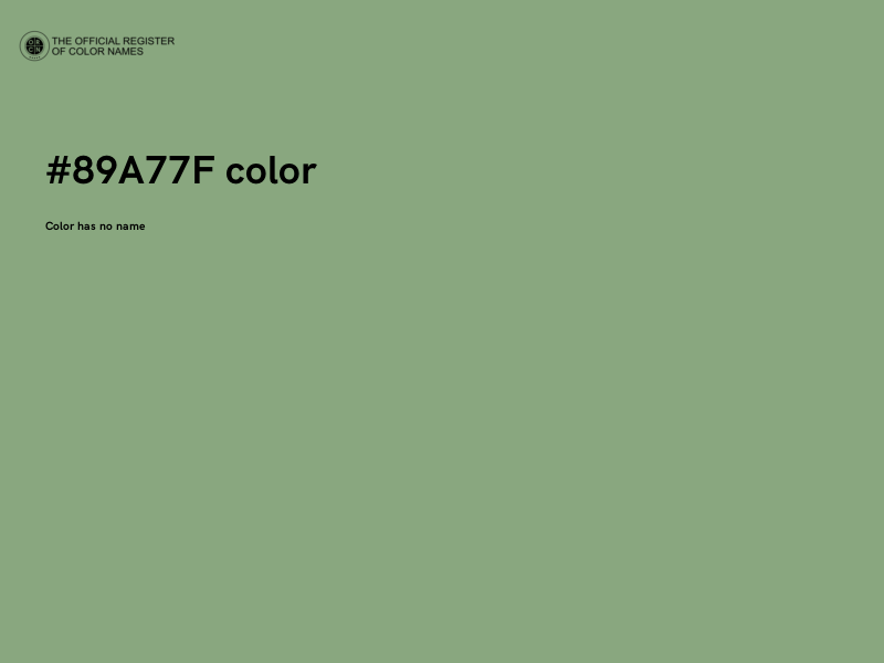 #89A77F color image