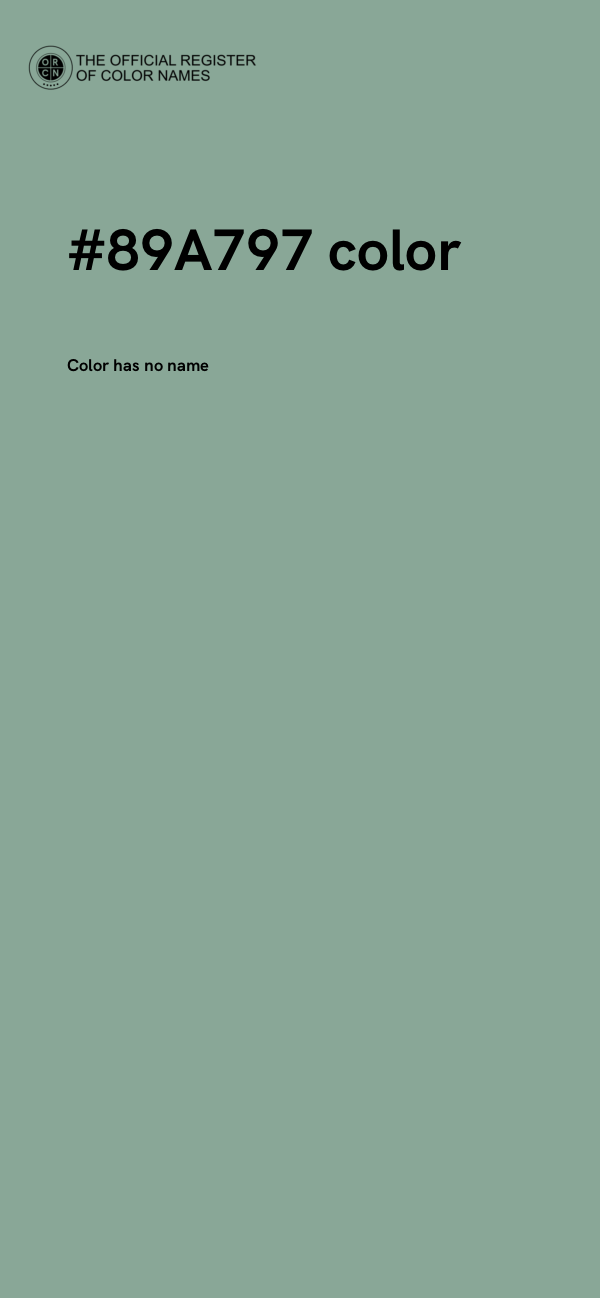 #89A797 color image