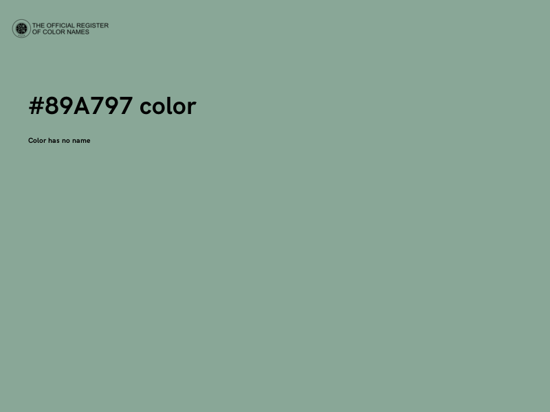 #89A797 color image