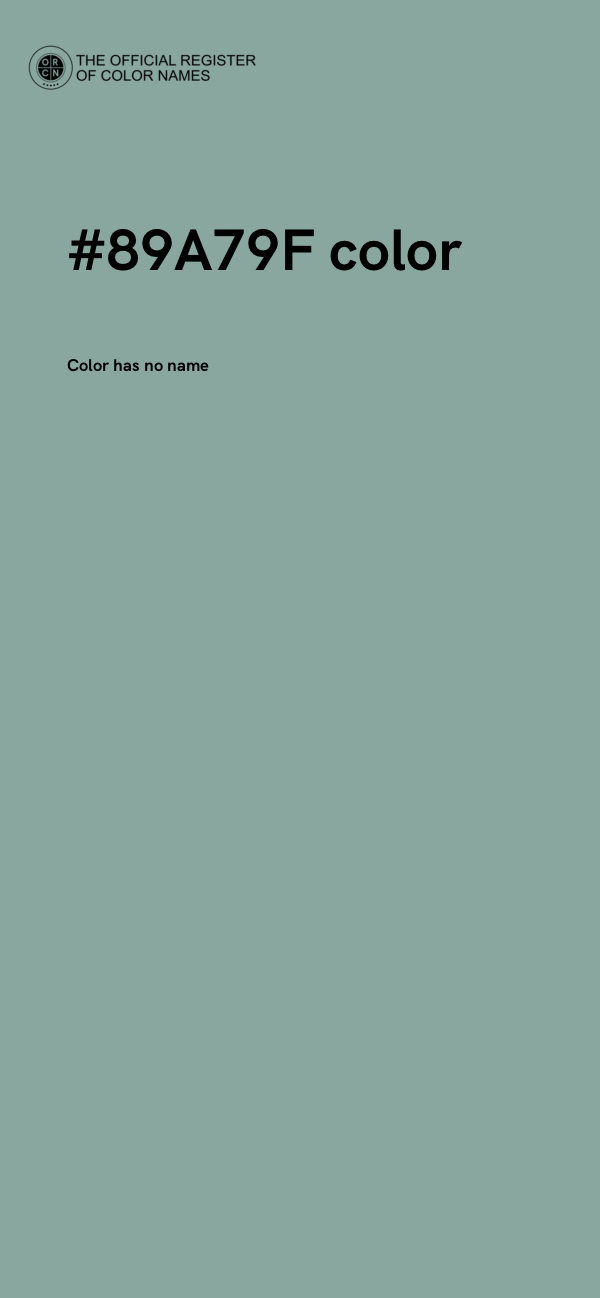 #89A79F color image
