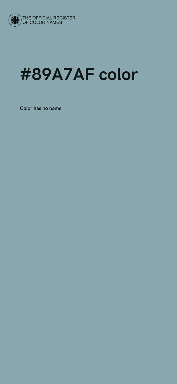 #89A7AF color image