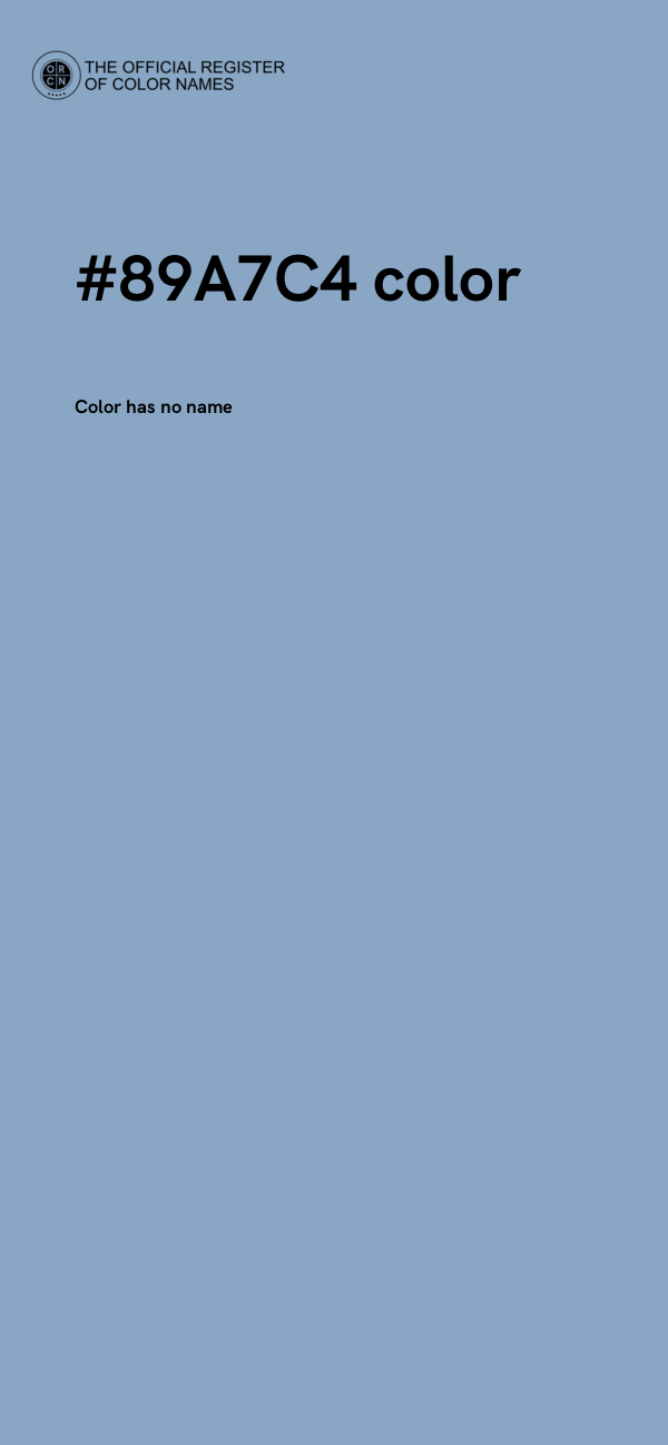 #89A7C4 color image