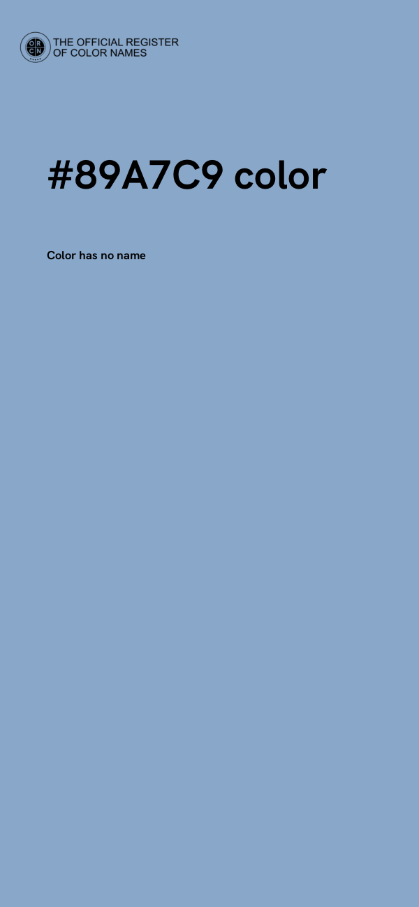 #89A7C9 color image