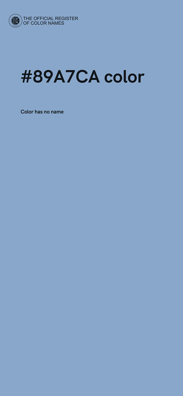 #89A7CA color image