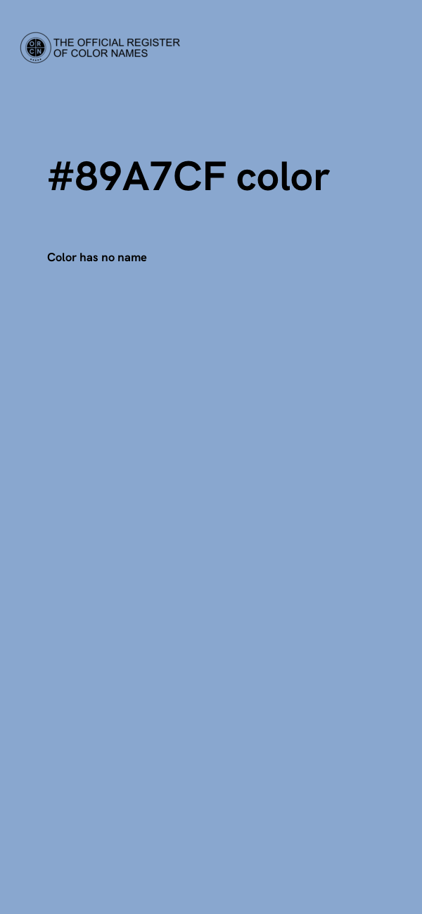 #89A7CF color image