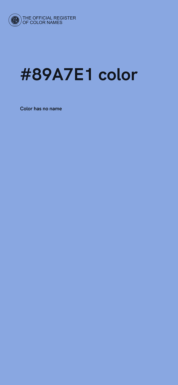 #89A7E1 color image