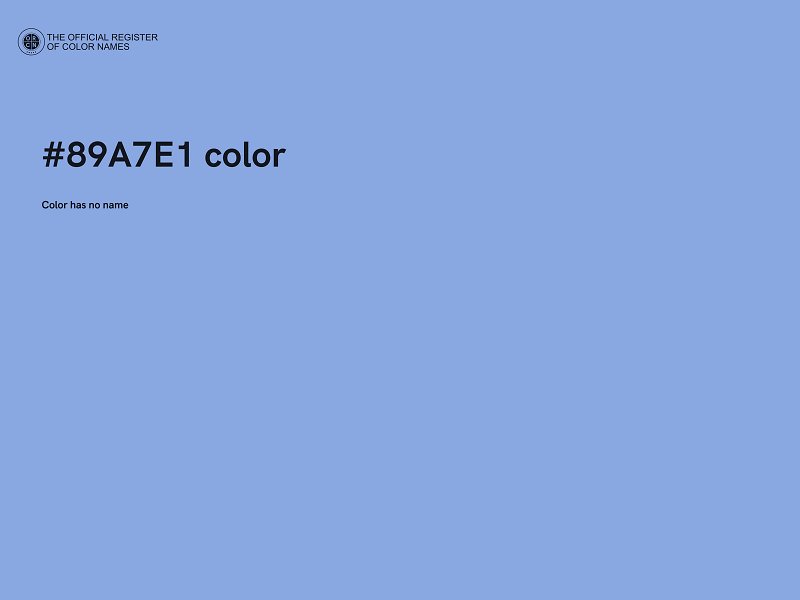 #89A7E1 color image