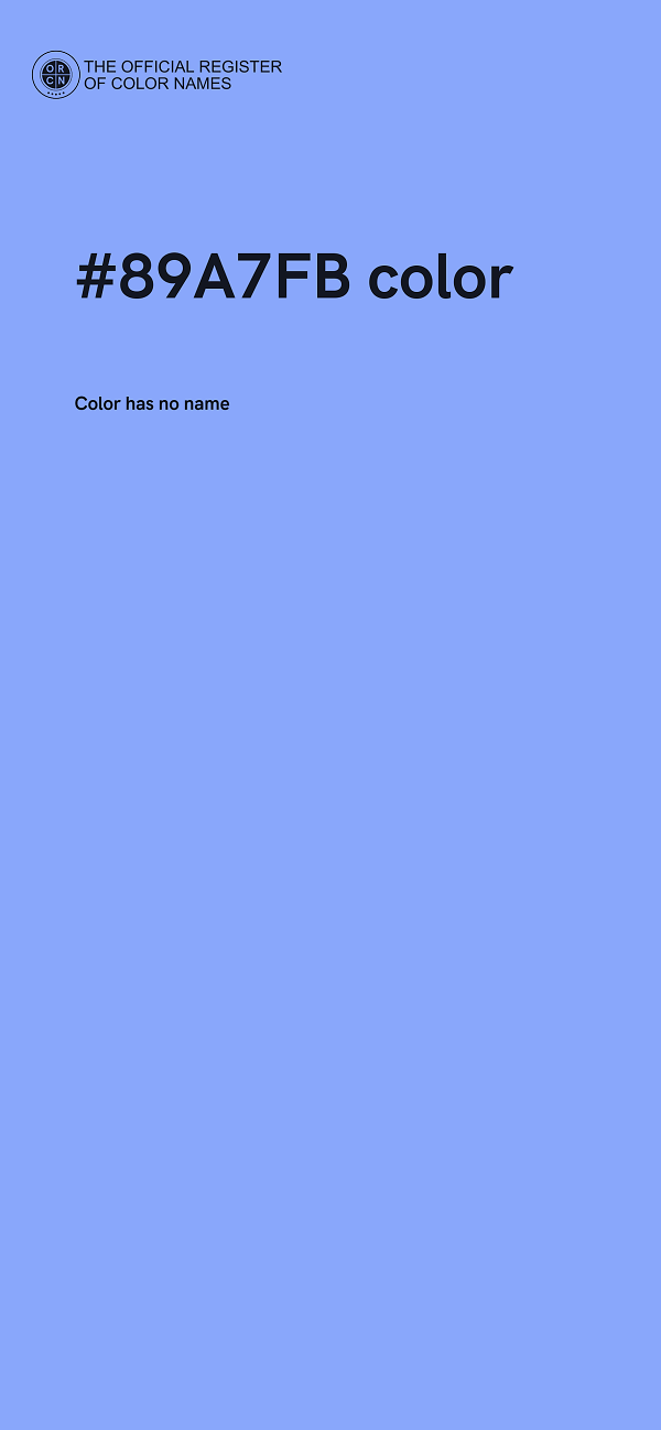 #89A7FB color image