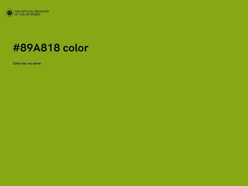 #89A818 color image