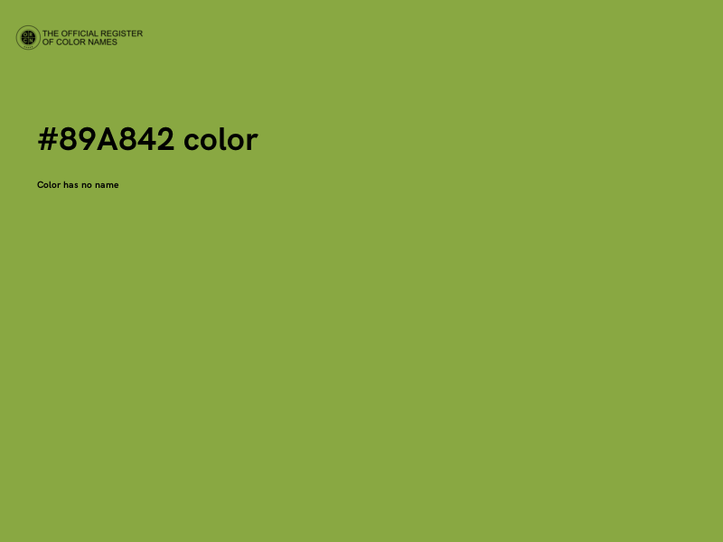 #89A842 color image